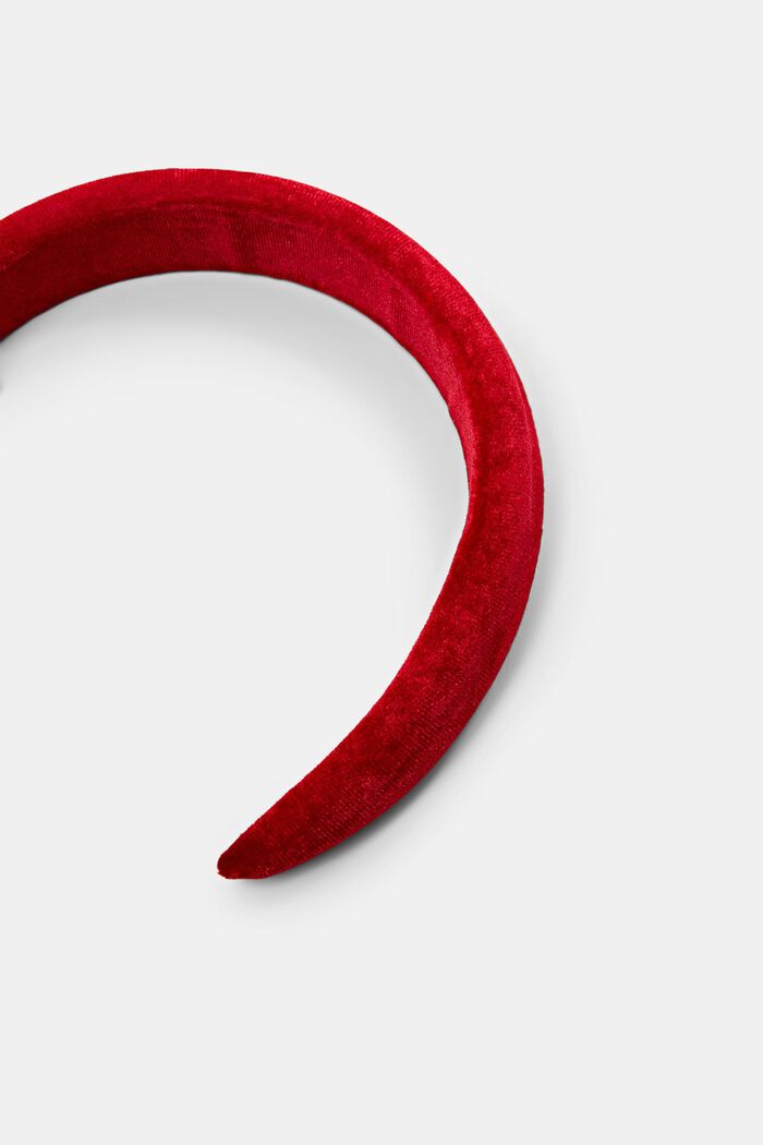 Velvet Headband, DARK RED, detail image number 1
