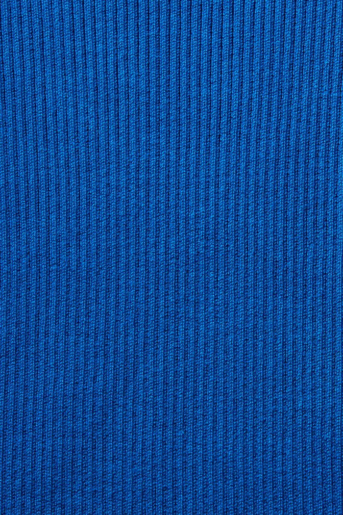 Rib-Knit V-Neck Sweater, BRIGHT BLUE, detail image number 5
