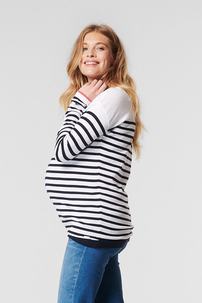 Striped jumper in organic cotton, BRIGHT WHITE, detail image number 2