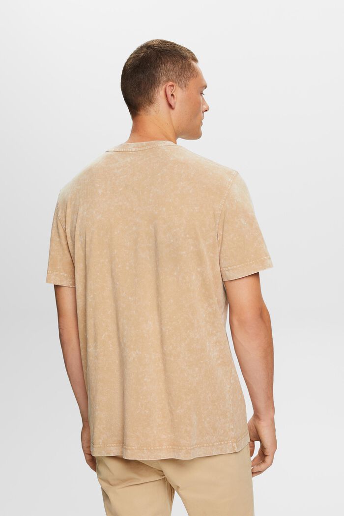 Stone washed T-shirt, 100% cotton, BEIGE, detail image number 3