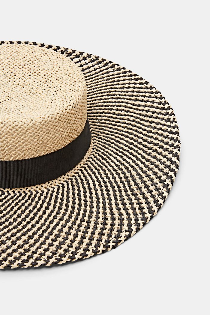 Straw Summer Hat, CREAM BEIGE, detail image number 1
