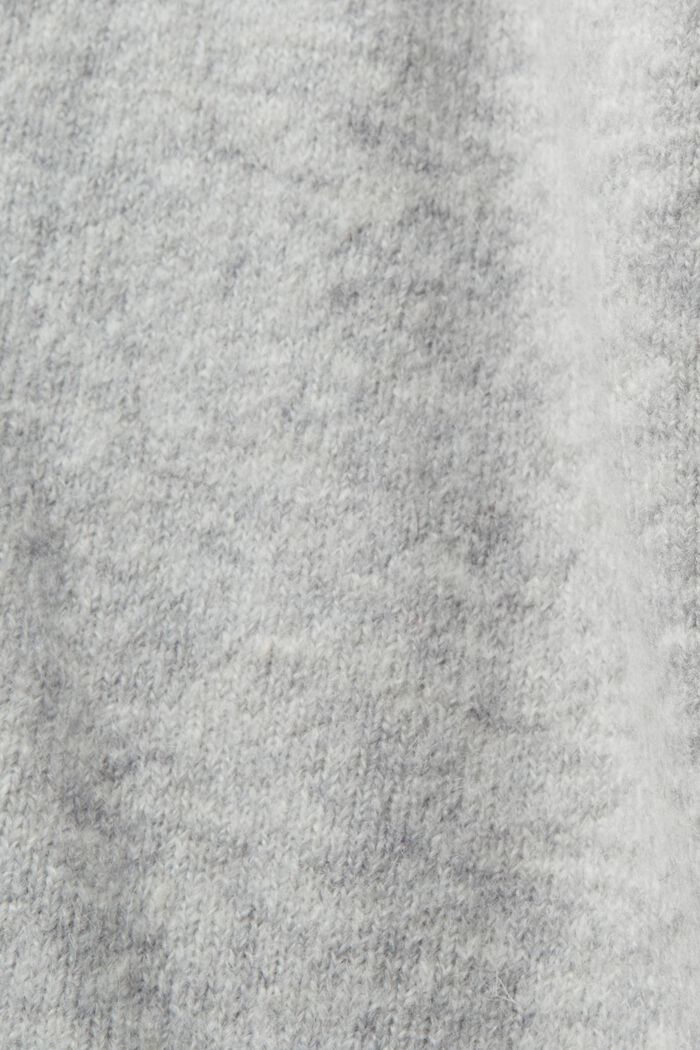 Wool Blend V-Neck Sweater, LIGHT GREY, detail image number 5
