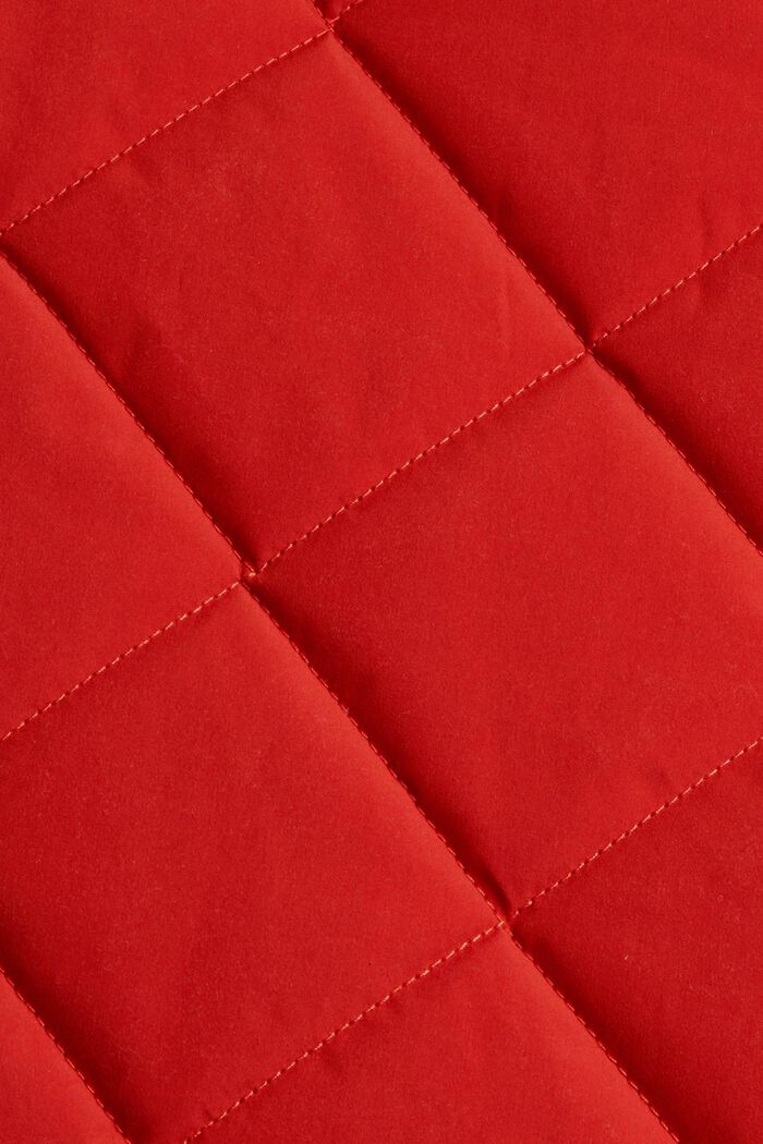 Made of recycled material: quilted body warmer with ribbed trims, RED ORANGE, detail image number 5