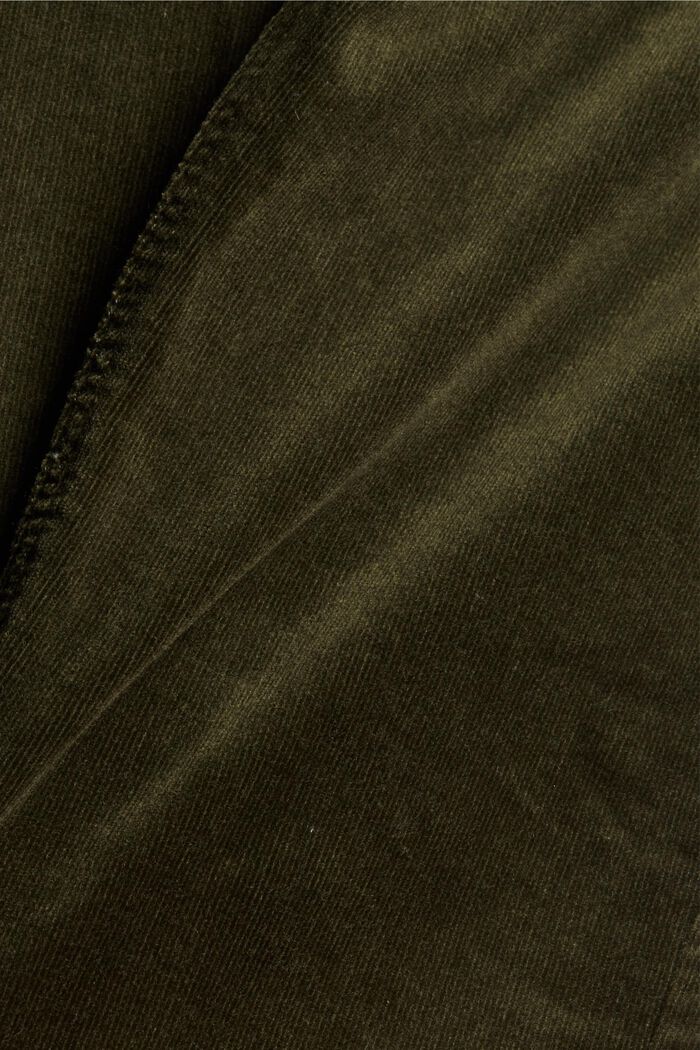 Needlecord trousers in blended cotton, DARK KHAKI, detail image number 4