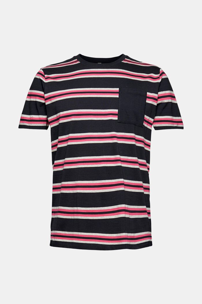 Striped jersey T--shirt with a breast pocket, BLACK, detail image number 6