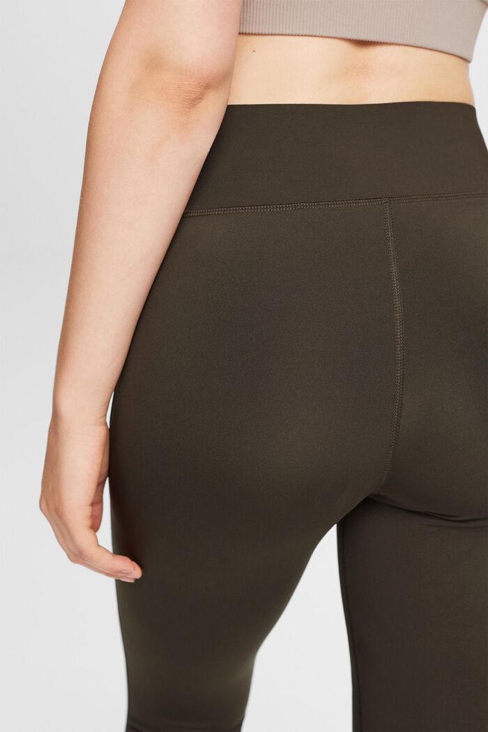 Recycled: Active leggings with E-DRY, DARK KHAKI, detail image number 4