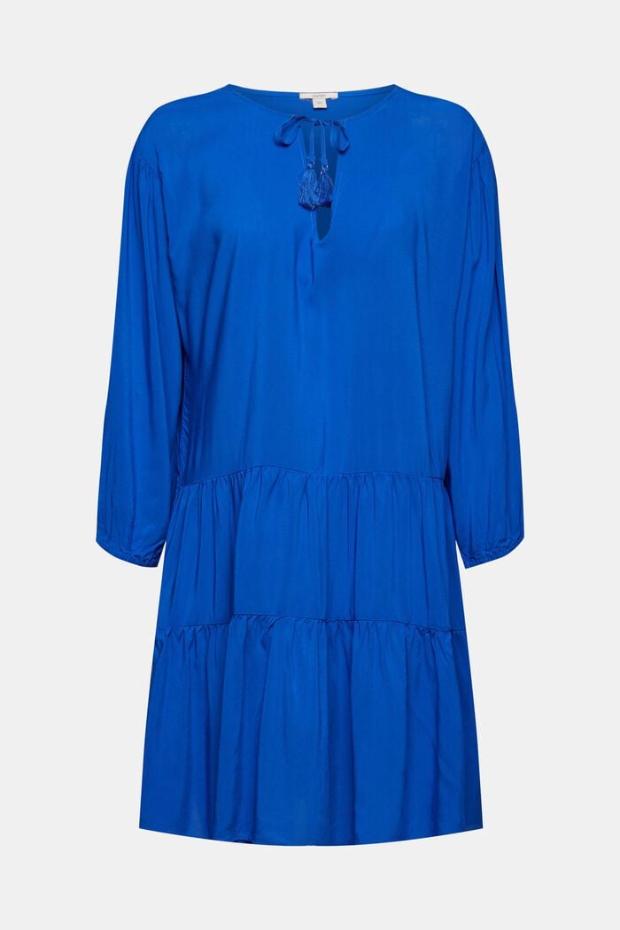 Tassel detail dress, LENZING™ ECOVERO™, BRIGHT BLUE, detail image number 5
