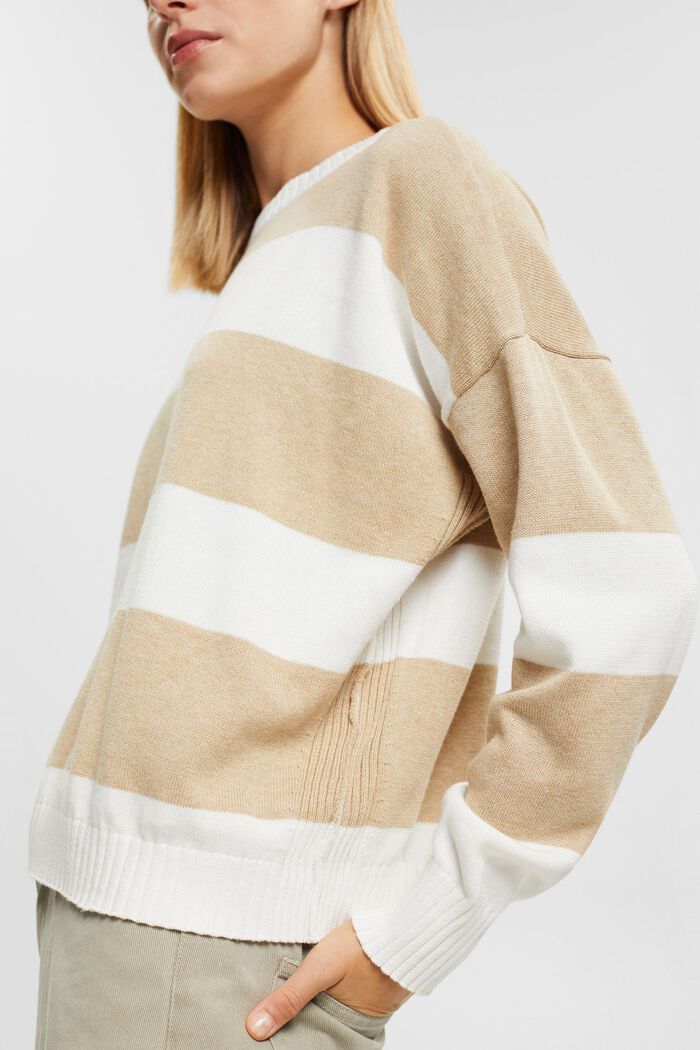 Knitted relaxed fit jumper, OFF WHITE, detail image number 0