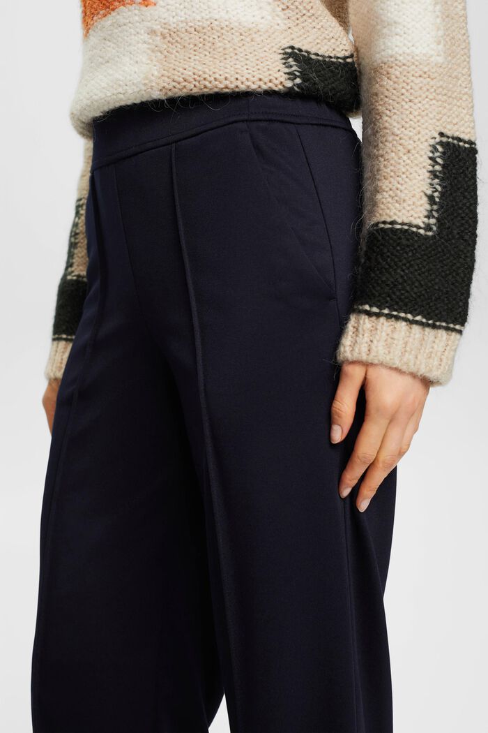 Wide-legged woven trousers, DARK BLUE, detail image number 2