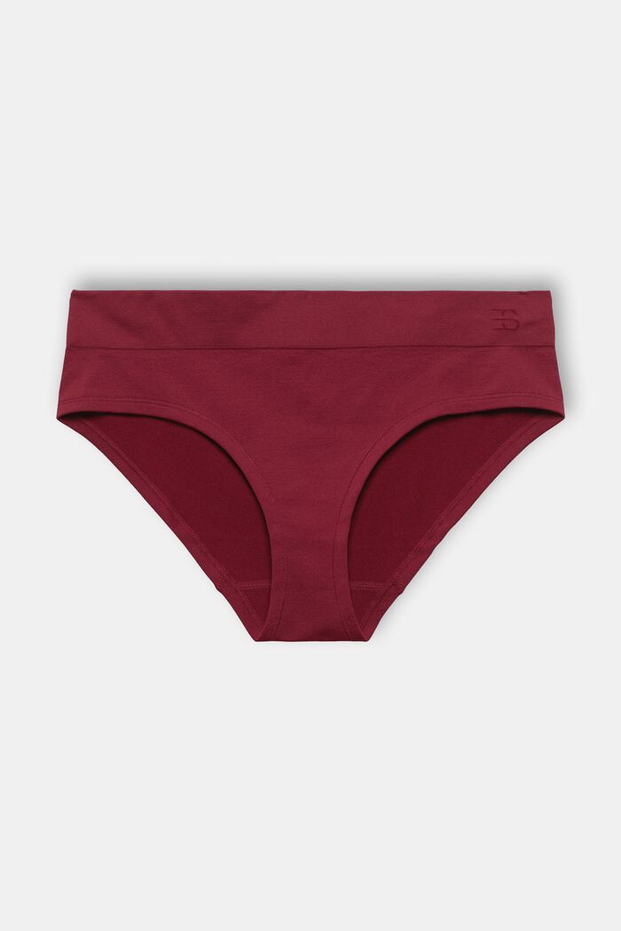 Recycled: soft, comfy hipster shorts, DARK RED, detail image number 3