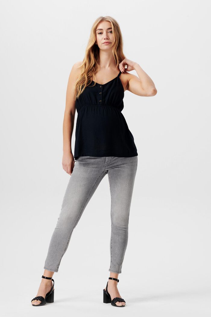 Skinny fit jeans with over-the-bump waistband, GREY DENIM, detail image number 0