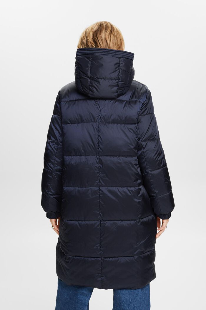 Puffer Coat With Detachable Hood, NAVY, detail image number 3