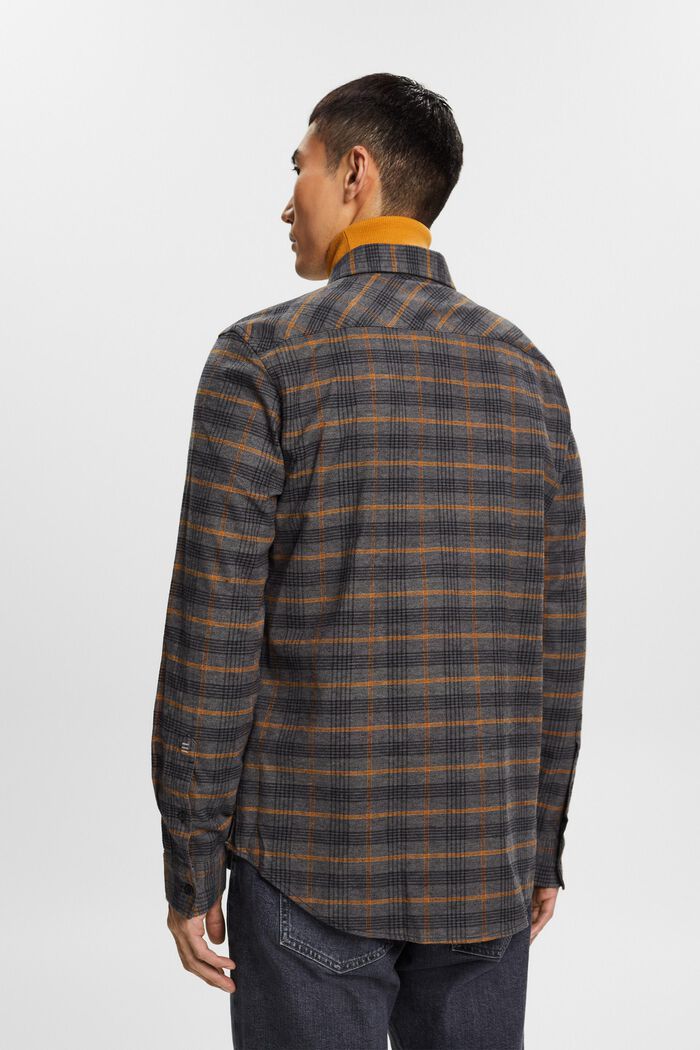 Flanell shirt with checks, ANTHRACITE, detail image number 3