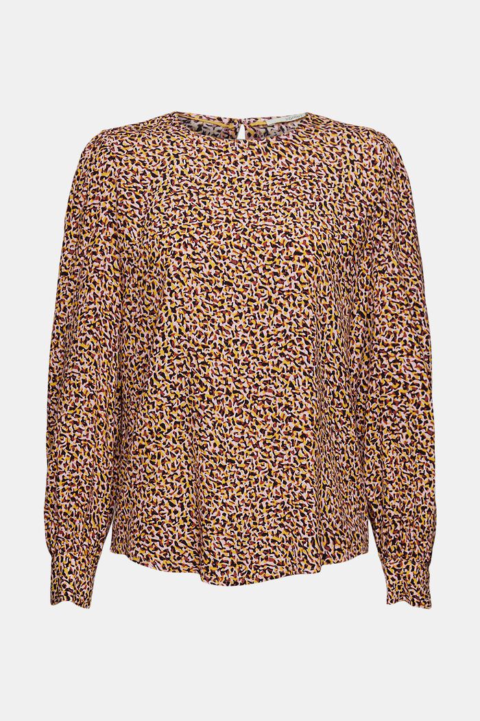 Patterned blouse, BROWN, detail image number 5