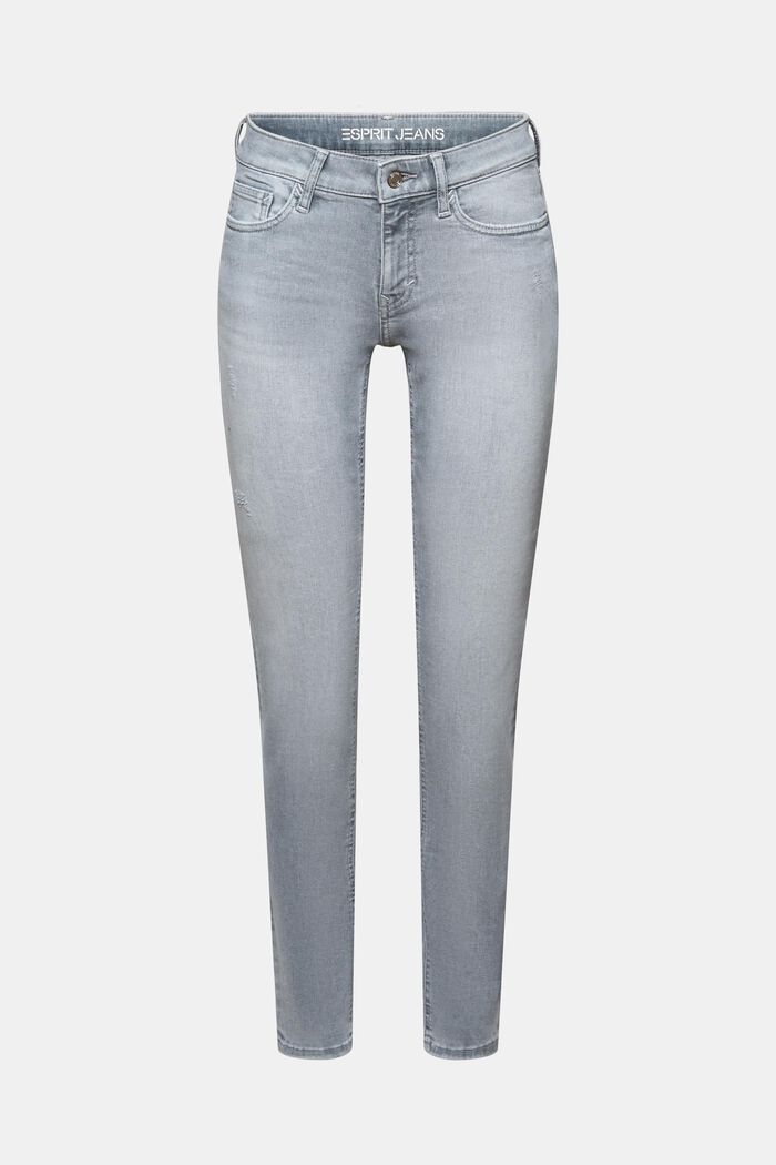 Mid-Rise Slim Jeans, GREY LIGHT WASHED, detail image number 7