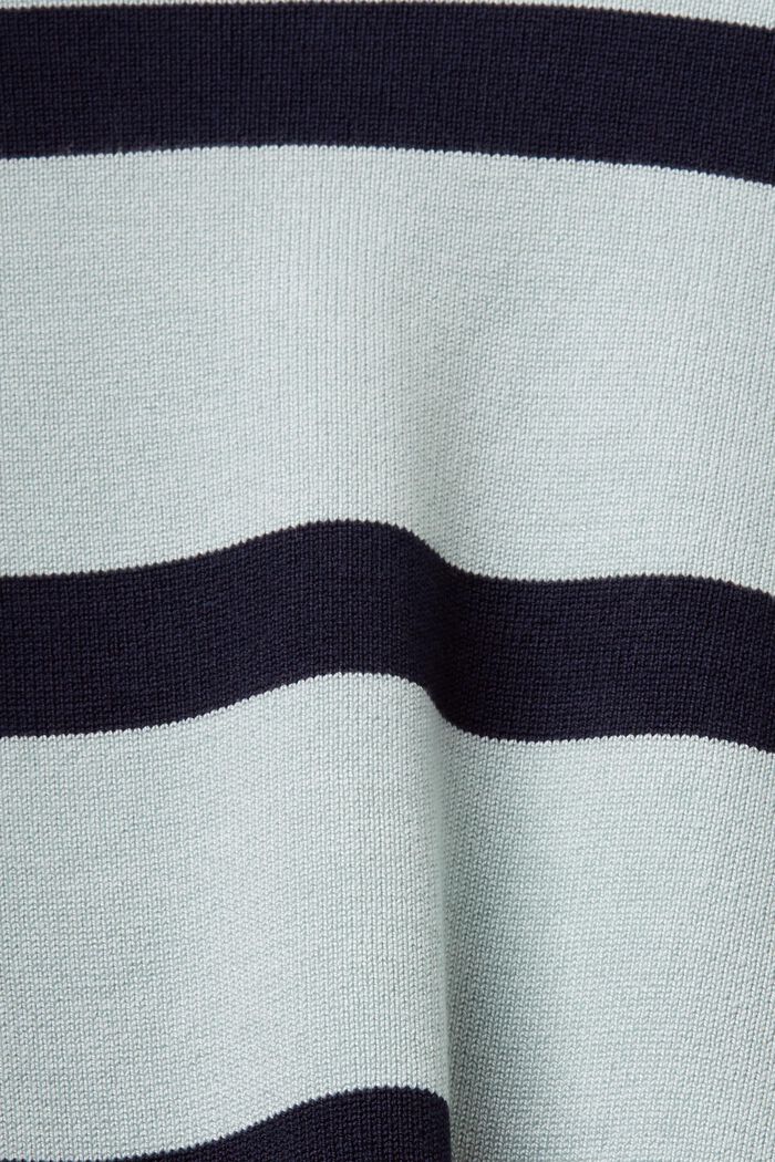 Striped Crewneck Sweater, NEW LIGHT AQUA GREEN, detail image number 5