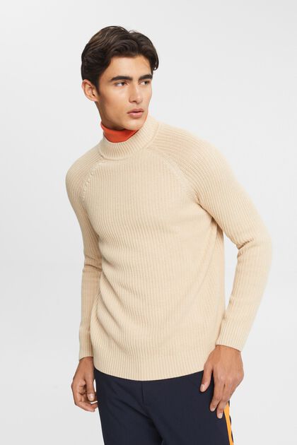 Mock neck knit jumper