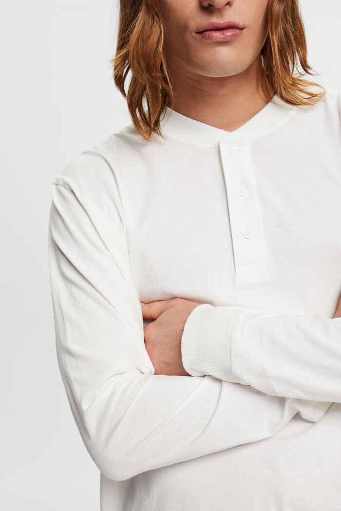 Long-sleeved top with buttons, OFF WHITE, detail image number 2