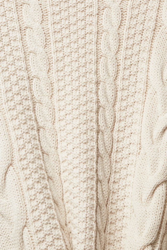Cable knit jumper, OFF WHITE, detail image number 5