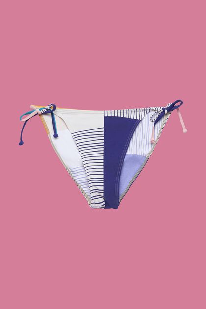 Tie side bikini bottoms in pattern mix design