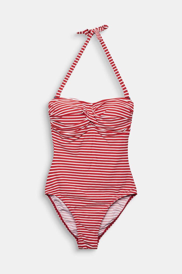 Recycled: swimsuit with detachable straps, RED, detail image number 0