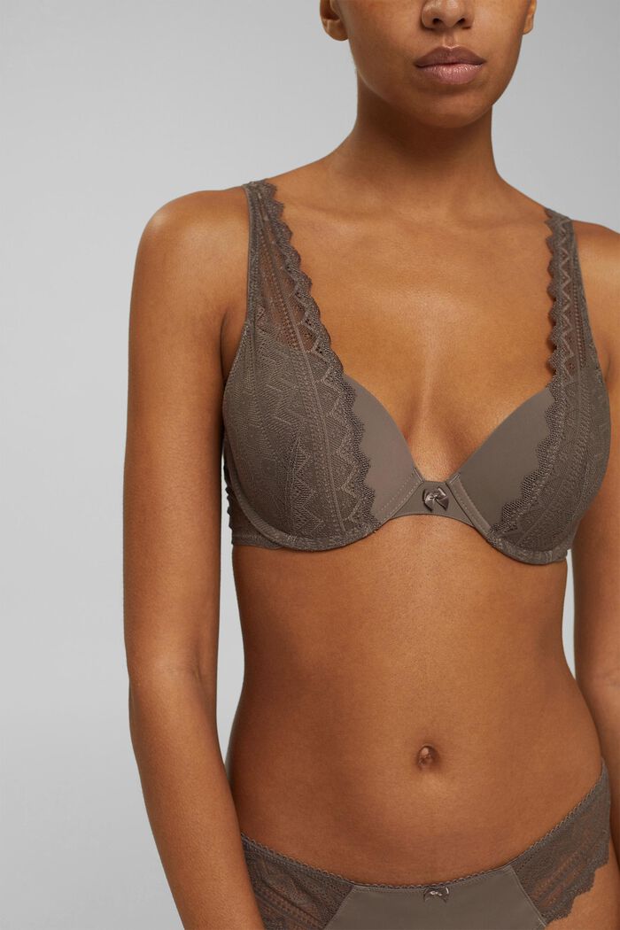 Recycled: push-up bra with lace