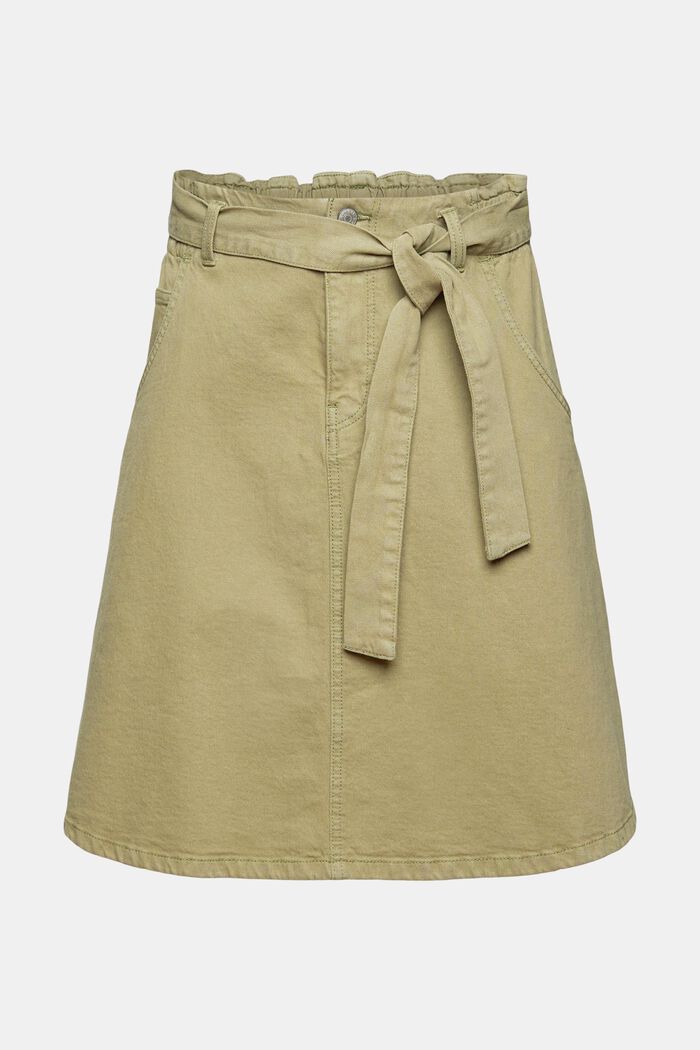 Containing hemp: skirt with a tie-around belt