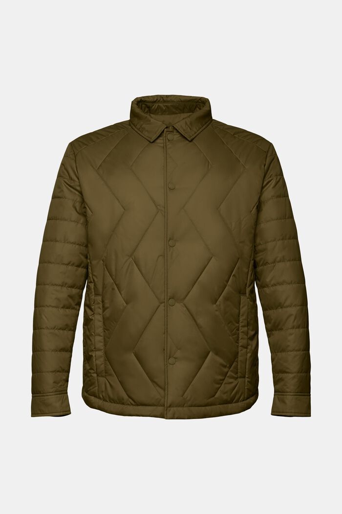 Recycled: quilted lightweight jacket, DARK KHAKI, detail image number 5
