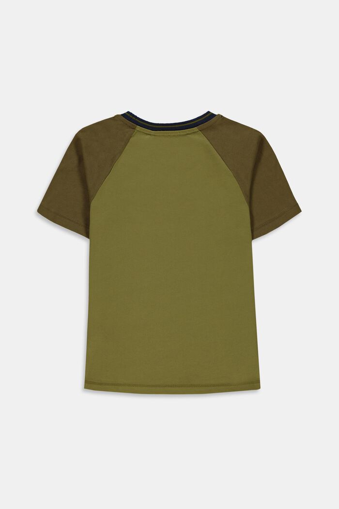 T-shirt with embroidery made of 100% cotton, LEAF GREEN, detail image number 1