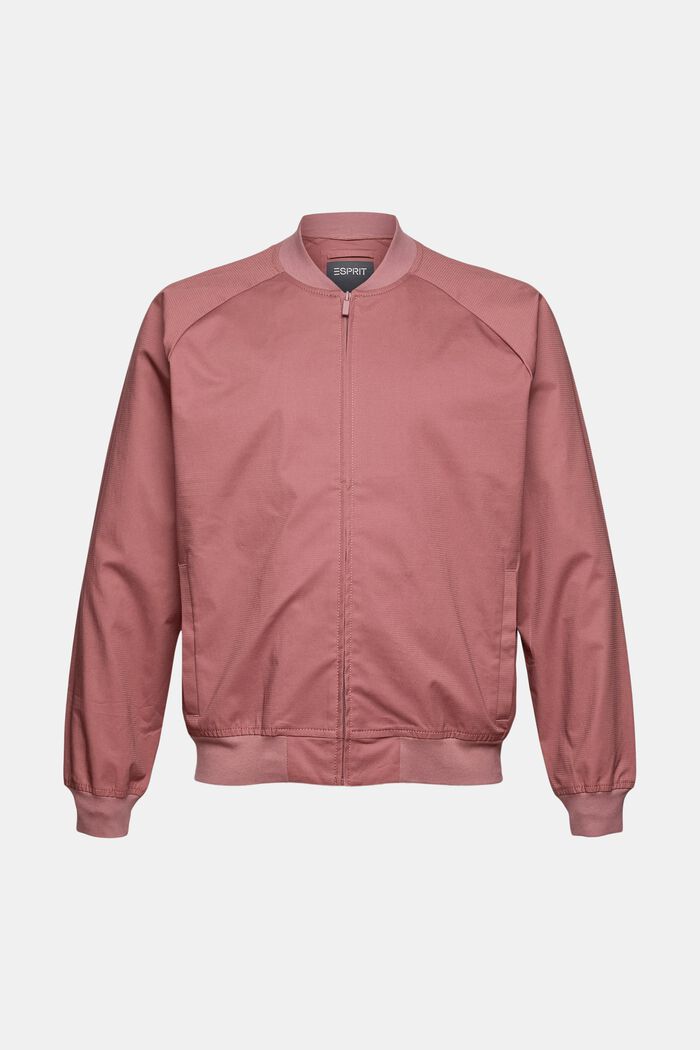 Bomber jacket made of blended organic cotton, DARK OLD PINK, detail image number 6