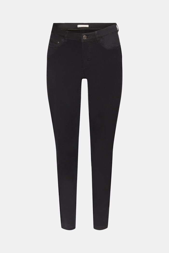 Mid-rise skinny fit trousers, BLACK, detail image number 7