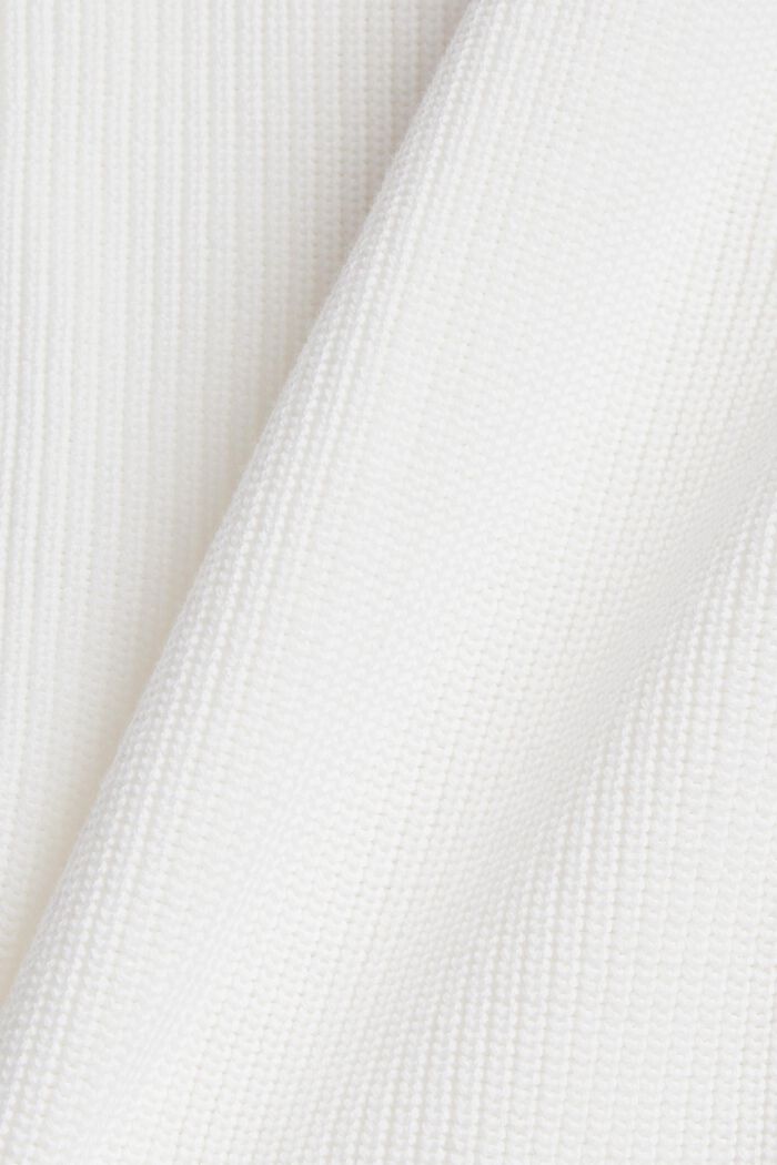 Sleeveless jumper in 100% organic cotton, OFF WHITE, detail image number 4