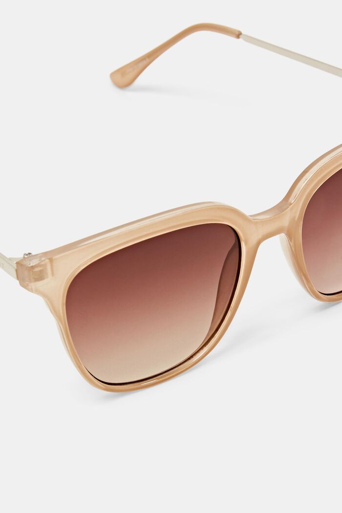 Square Framed Sunglasses, BEIGE, detail image number 1