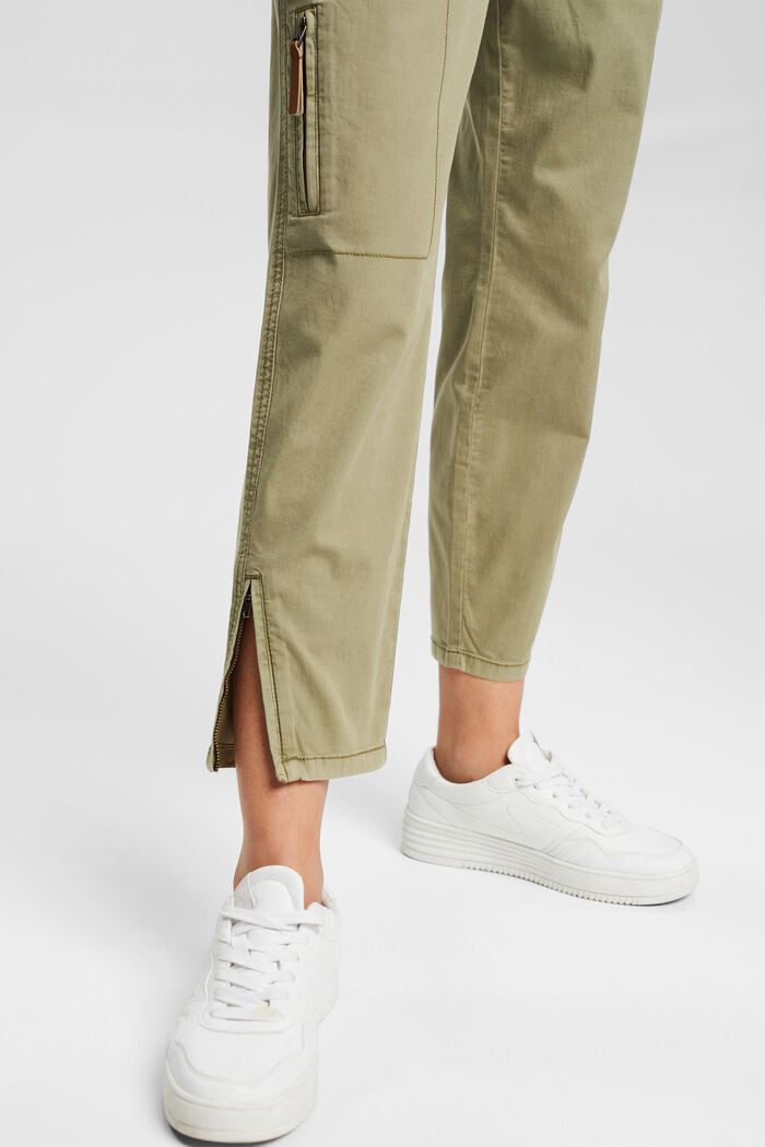 Trousers with decorative pockets, LIGHT KHAKI, detail image number 7