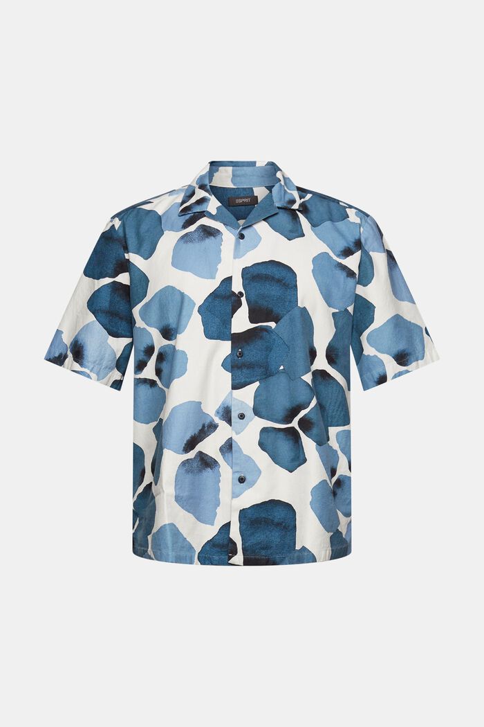 TENCEL™ blend: patterned shirt, NAVY, detail image number 6