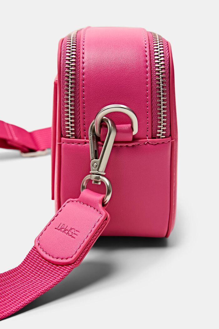 Faux Leather Camera Bag, PINK FUCHSIA, detail image number 1