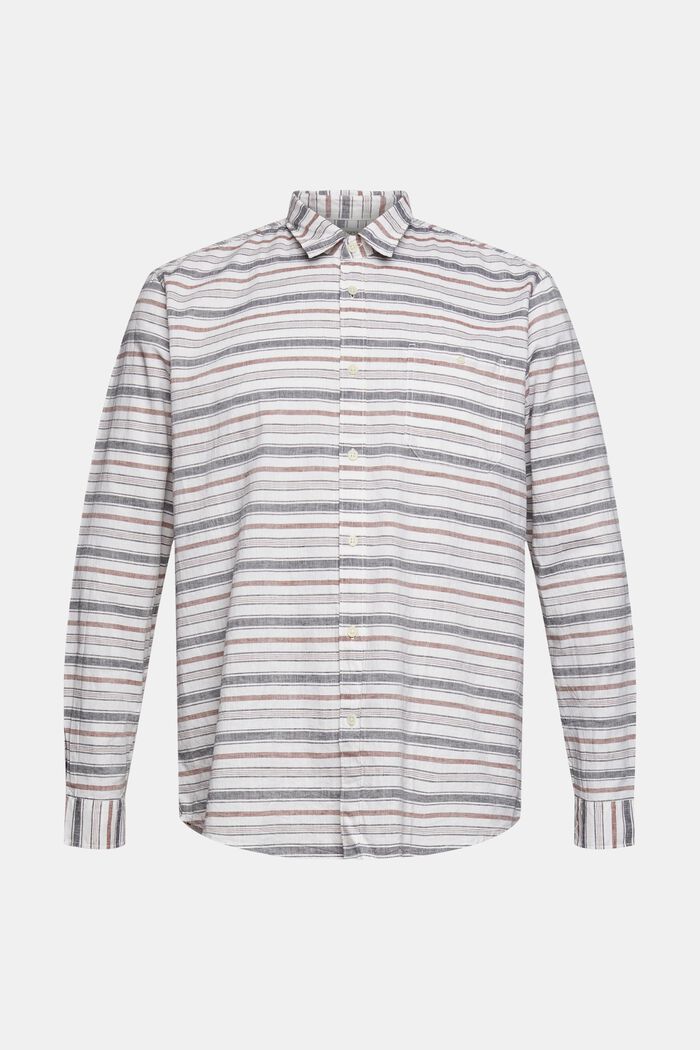 Striped shirt in blended linen