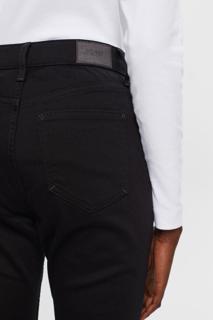 Non-fade skinny jeans, stretch cotton, BLACK RINSE, detail image number 4