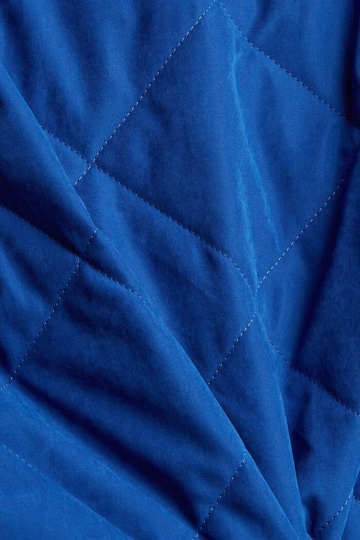 Made of recycled material: Quilted coat with zip, BRIGHT BLUE, detail image number 4