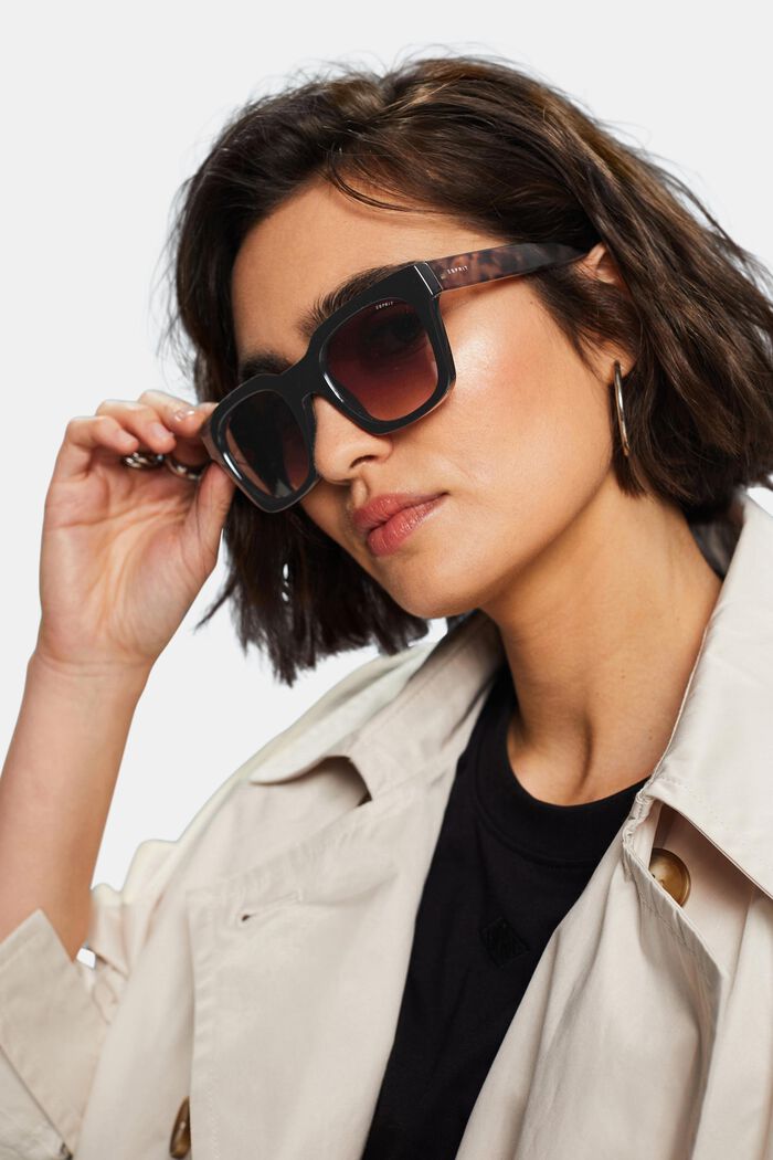 Gradient Square Framed Sunglasses, BLACK, detail image number 4