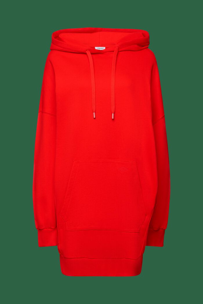 Hooded Oversized Sweat Dress, RED, detail image number 6