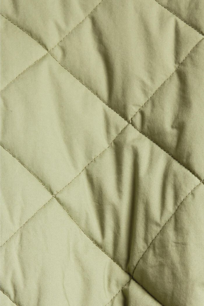 Padded, quilted cotton jacket, LIGHT KHAKI, detail image number 4