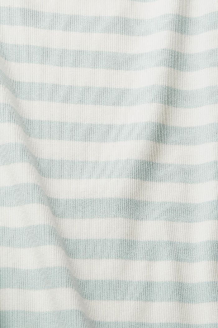 Striped sleeveless top with a ribbed finish, DUSTY GREEN, detail image number 4