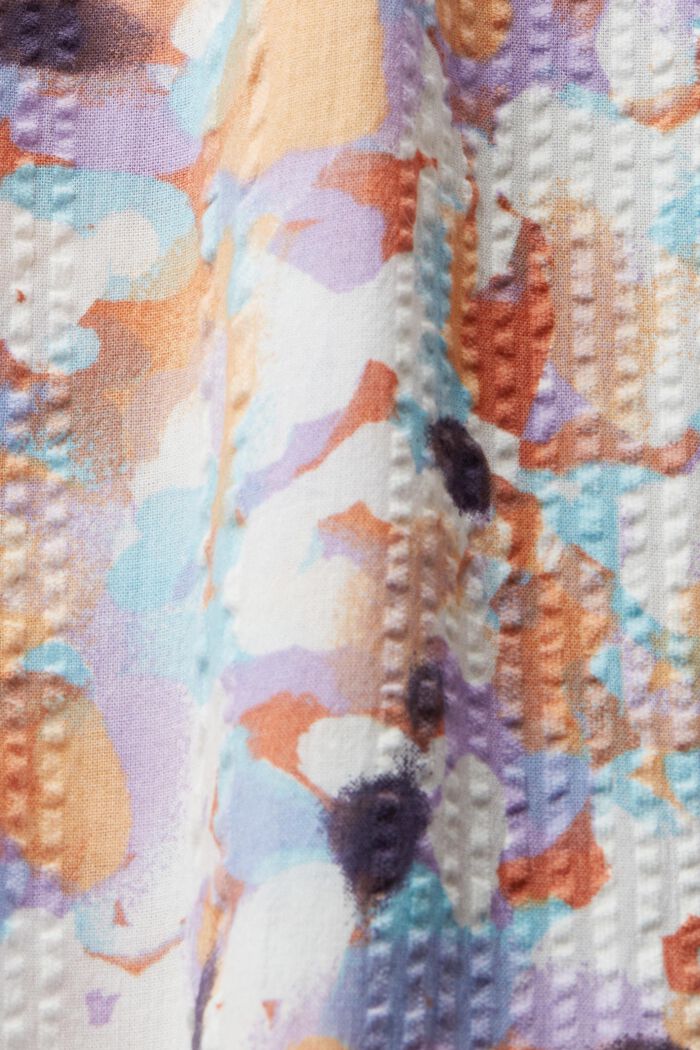 Textured cotton dress, PURPLE, detail image number 4