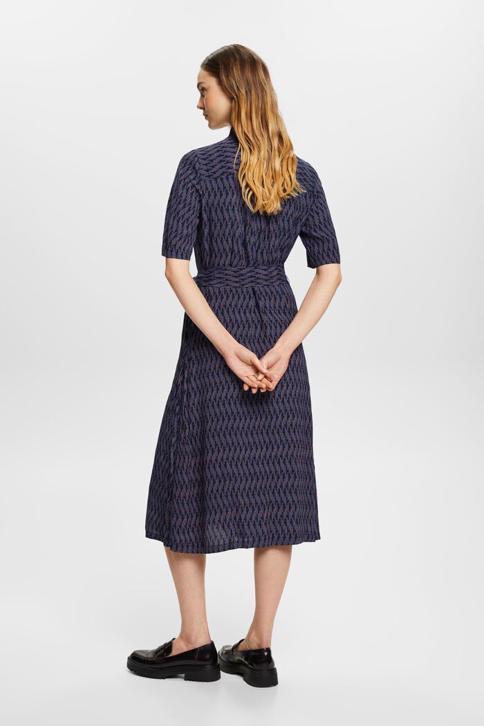 Midi dress with all-over print, NAVY, detail image number 3