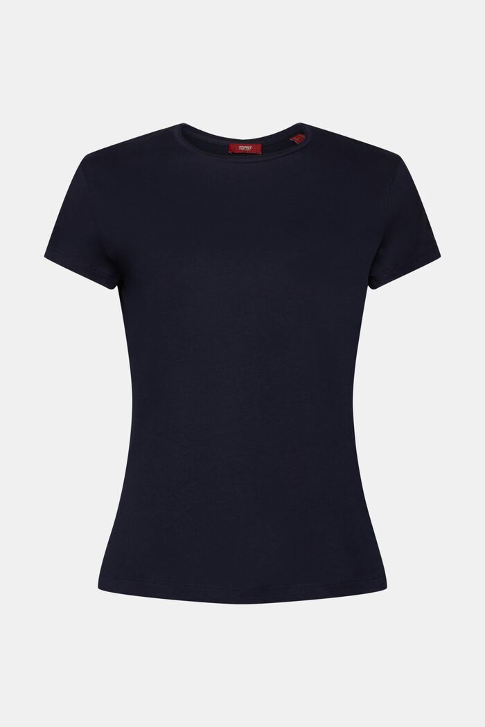 Crewneck T-shirt, 100% cotton, NAVY, detail image number 6