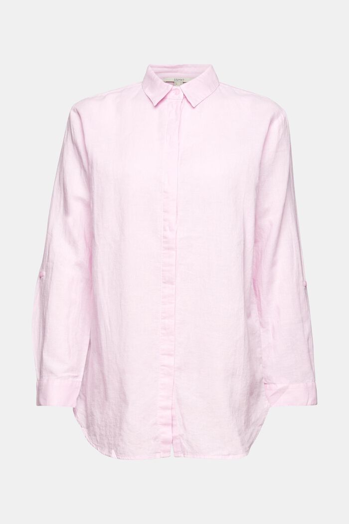 Linen blend oversized blouse, PINK, detail image number 2