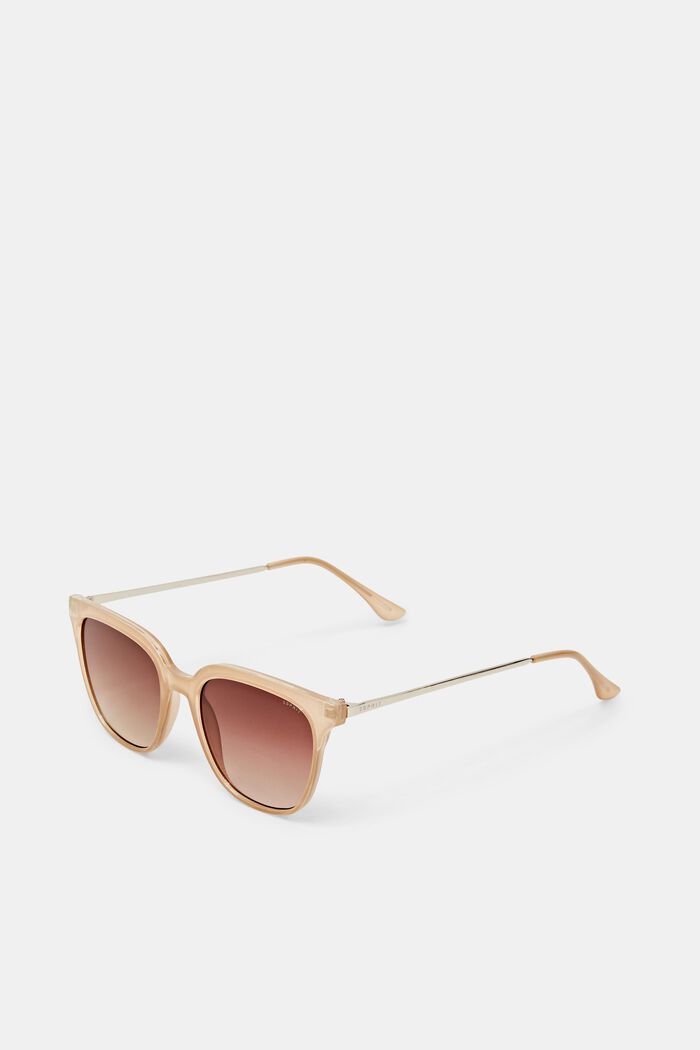 Square Framed Sunglasses, BEIGE, detail image number 2