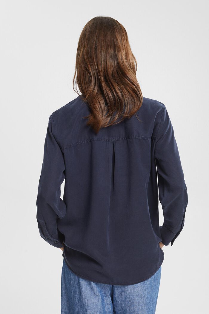 Made of TENCEL™: Shirt blouse, NAVY, detail image number 3