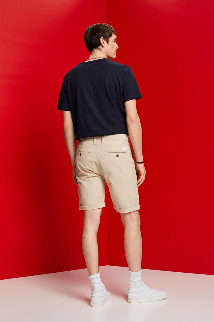 Two-tone chino shorts, LIGHT BEIGE, detail image number 3